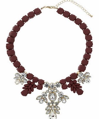 Dorothy Perkins Womens Rubber Crystal Pendant- Clear DP49814835