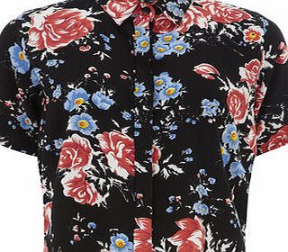 Dorothy Perkins Womens Ruby Rocks Black Rose and Poppy Blouse-