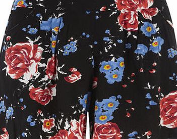 Dorothy Perkins Womens Ruby Rocks Black Rose and Poppy Culottes-