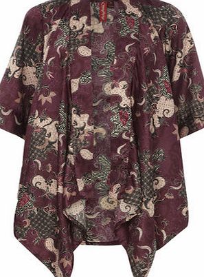 Dorothy Perkins Womens Ruby Rocks Patricia Long Line Kimono- Red