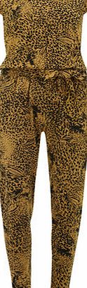 Dorothy Perkins Womens Ruby Rocks Tan Animal Print Jumpsuit-