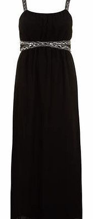 Dorothy Perkins Womens Rubys Closet Black Embellished Maxi