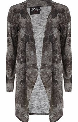 Dorothy Perkins Womens Rubys Closet Grey Marl Rose Print