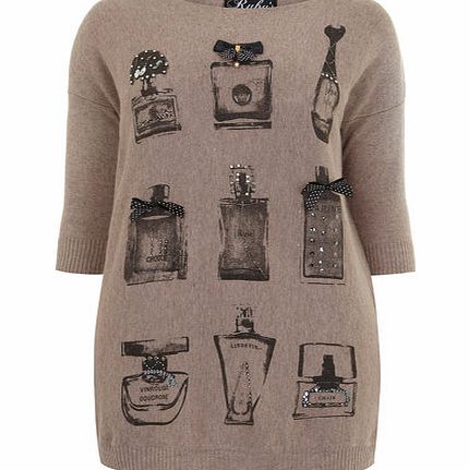 Dorothy Perkins Womens Rubys Closet Stone Perfume Bottle Jumper-