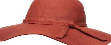 Dorothy Perkins Womens Rust Felt Floppy Hat- Red DP11153851