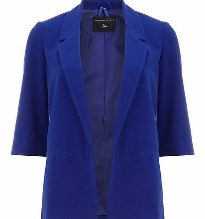 Womens Sapphire Blue Crepe Kimono Jacket-