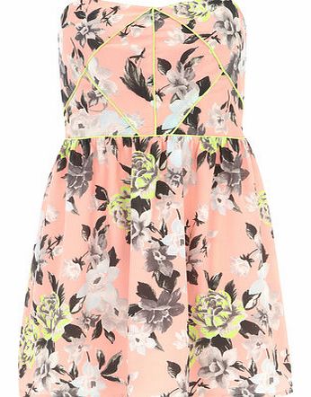 Dorothy Perkins Womens Scarlett B Bandeau Dress- Coral DP12289360