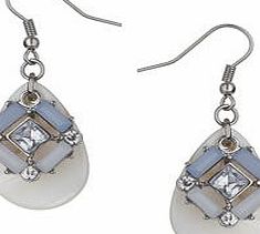 Dorothy Perkins Womens Shell And Blue Stone Earring- Blue
