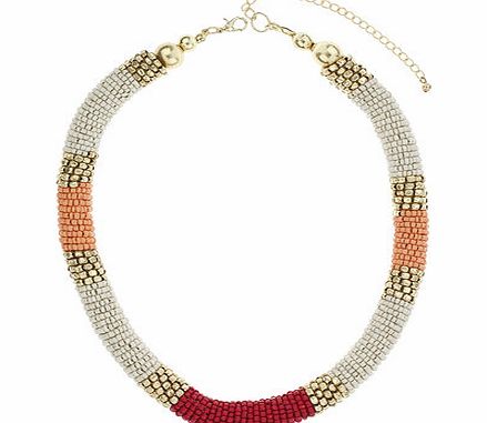 Dorothy Perkins Womens Short Beaded Necklace- Pink DP49814451