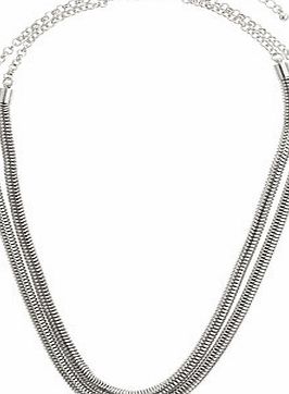 Dorothy Perkins Womens Silver Chain Knot Necklace- Silver