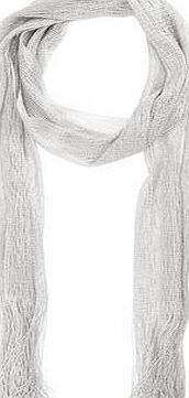 Dorothy Perkins Womens Silver Fabric Scarf- Silver DP49815905