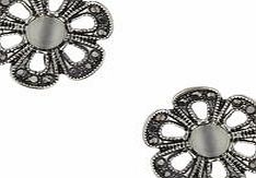 Dorothy Perkins Womens Silver Flower Stone Earring- Silver