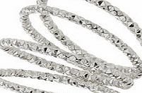 Dorothy Perkins Womens Silver Plated Textured Four Pack Rings-