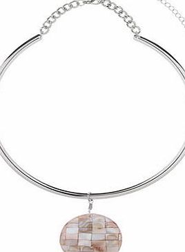 Dorothy Perkins Womens Silver Shell Drop Necklace- White