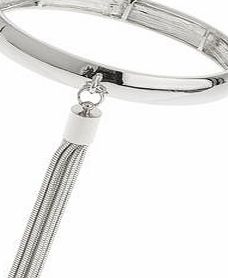 Dorothy Perkins Womens Silver Tassel Bangle- Silver DP49815931