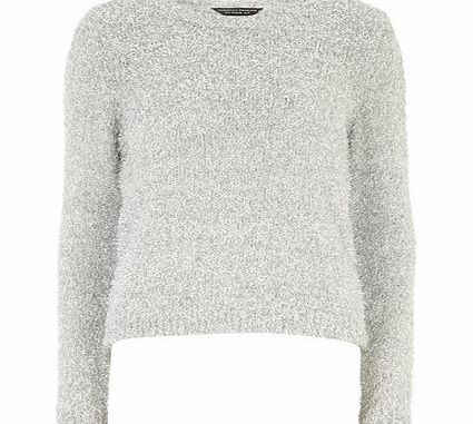 Dorothy Perkins Womens Silver Tinsel Jumper- Silver DP55158060