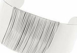 Dorothy Perkins Womens Silver Wire Wrap Cuff Bracelet- Silver