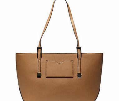 Dorothy Perkins Womens Small tan landscape tote bag- Brown