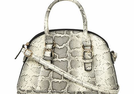 Dorothy Perkins Womens Snake mini panel bowler bag- Black