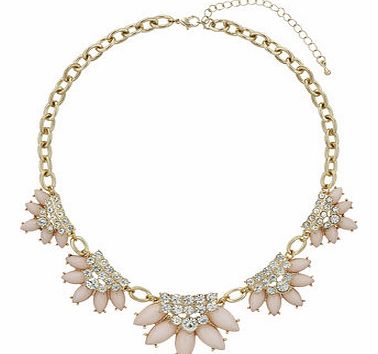 Dorothy Perkins Womens Sparkle Blush Stone Necklace- Pink