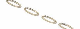 Dorothy Perkins Womens Sparkle ring pack- Gold DP49813859