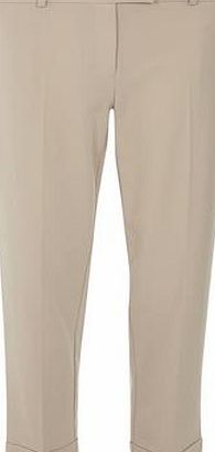 Dorothy Perkins Womens Stone Ankle Grazer Trousers- Stone