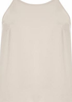 Dorothy Perkins Womens Stone High Neck Cutaway Cami- White