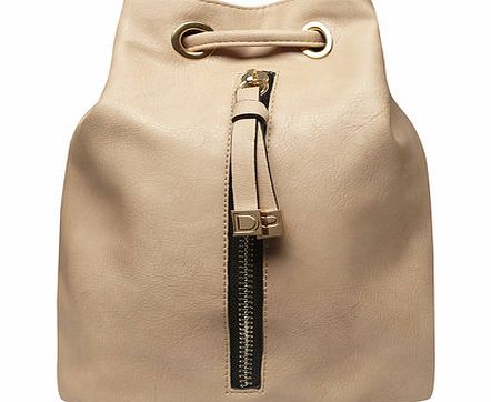 Dorothy Perkins Womens Stone White Zip Front Backpack- White