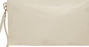 Dorothy Perkins Womens Stone wristlet clutch bag- White DP18410982