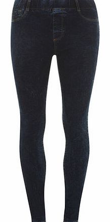 Dorothy Perkins Womens Tall Acid Wash Eden Jeggings- Blue