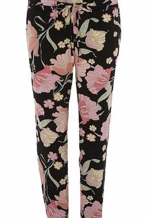 Dorothy Perkins Womens Tall Black and orange pastel floral