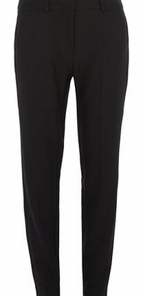 Dorothy Perkins Womens Tall Black Pique Slim Trousers- Black