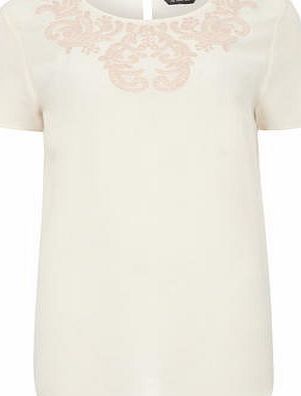 Dorothy Perkins Womens Tall Blush Cornelli Detail Top- Pink