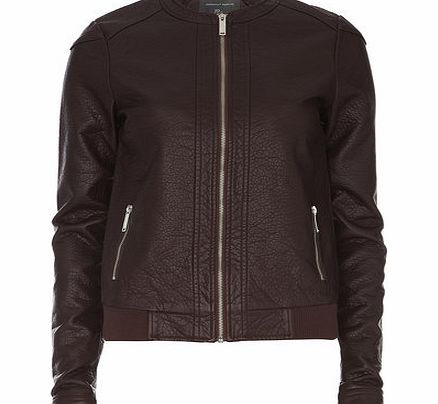 Dorothy Perkins Womens Tall Burgundy Textured Jacket- Red