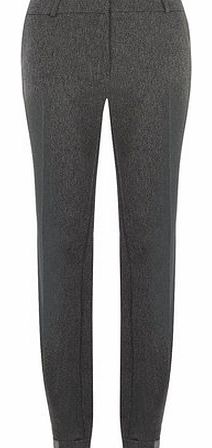Dorothy Perkins Womens Tall Grey Herrinbone Trousers- Grey