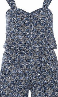 Dorothy Perkins Womens Tall Ivory Tile Playsuit- Ivory DP56435082