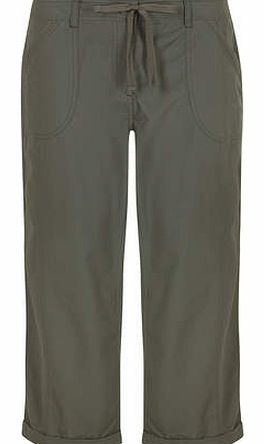 Dorothy Perkins Womens Tall Khaki Poplin Crop- Khaki DP74418584