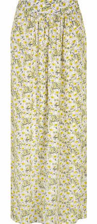 Dorothy Perkins Womens Tall Lemon Ditsy Maxi Skirt- Yellow