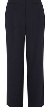 Dorothy Perkins Womens Tall Navy Herringbone Wideleg Trousers-