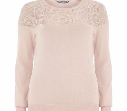 Dorothy Perkins Womens Tall Pink Rose Yoke Jumper- Pink DP55160211