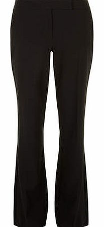 Womens Tall Poly Bootleg Trousers- Black