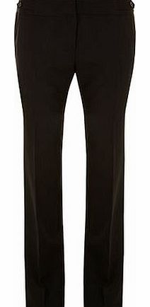 Womens Tall poly straight leg trousers- Black