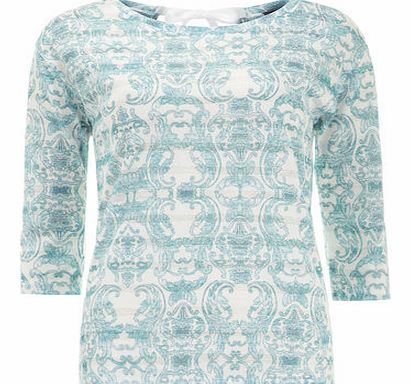 Dorothy Perkins Womens Tall Print Jersey Knit- White DP56374282