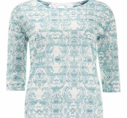 Womens Tall Print Jersey Knit- White DP56374282
