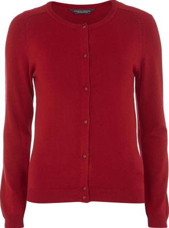 Dorothy Perkins, 1134[^]262015000713495 Womens Tall Red Knitted Viscose Cardi- Red