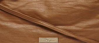 Dorothy Perkins Womens Tan double zip crossbody bag- Brown