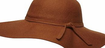 Dorothy Perkins Womens Tan felt floppy hat- Brown DP11153850