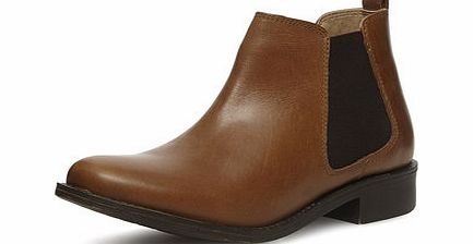 Dorothy Perkins Womens Tan leather chelsea boots- Tan DP22305950