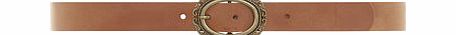 Dorothy Perkins Womens Tan Ornate Buckle Jean Belt- Brown
