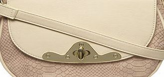 Dorothy Perkins Womens Tan snake saddle bag- Brown DP18399050
